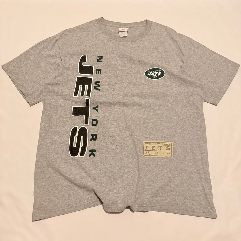 NFL New York Jets T-Shirt Mens Large Gray 2003 Vintage Y2K Graphic Tee